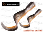 Náhradné chvosty Savage Gear 3D Hard Eel - farba Dirty Silver