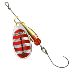 Blyskáč Cormoran Bullet Single Hook - strieborná / červené pruhy