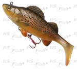 Ripper DAM Effzett Natural Perch Paddle Tail - farba Brown Trout