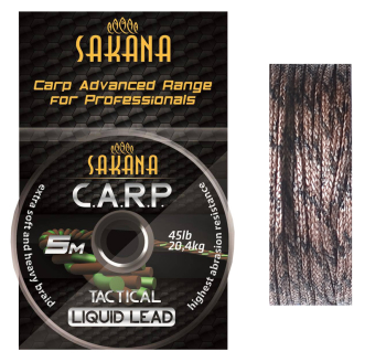 Šnúra York Sakana Liquid Lead Tactical - farba camo hnedá