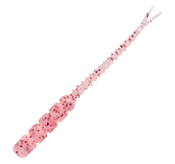 Mustad AJI Worm - Bachi - Bachi - farba Clear Red Glitter (MAJI-BCI-2-3)