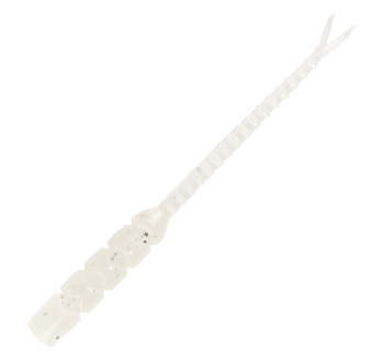 Mustad AJI Worm - Bachi - Bachi - farba White Glow Glitter (MAJI-BCI-2-7)
