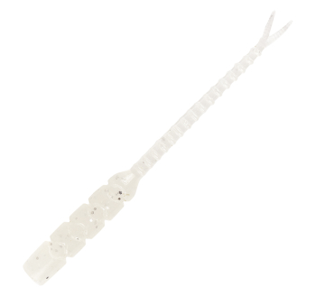 Mustad AJI Worm - Bachi - Bachi - farba White Glow Glitter (MAJI-BCI-2-7)