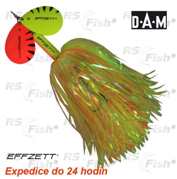 Blyskáč DAM Effzett Pike Rattlin´ Spinner - farba Yellow / Orange