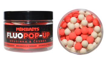 Boilies Mikbaits Mikbaits Fluo Pop-Up - Brusnica & Cesnak - 10 mm