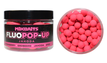Boilies Mikbaits Mikbaits Fluo Pop-Up - Jahoda - 10 mm