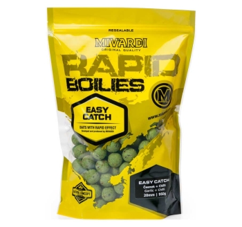 Boilies Mivardi Rapid Easy Catch - Cesnak + Chilli