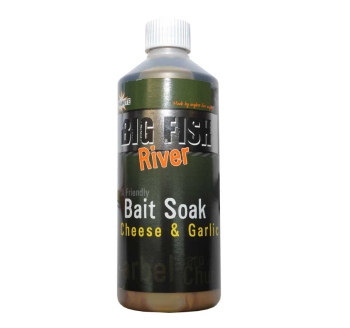 Posilňovač Dynamite Baits Big Fish River Bait Soak Cheese & Garlic - 500 ml