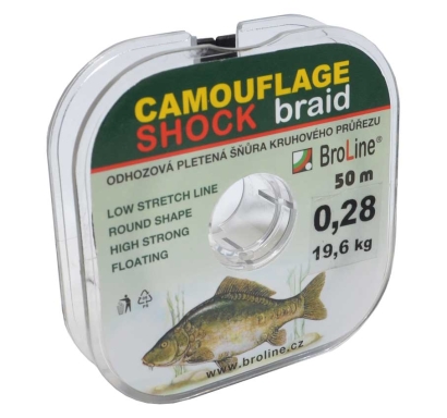 Šnúra Broline® Carp Dyneema Camouflage Shock