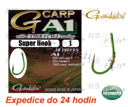 Háčiky Gamakatsu G-Carp A1 Super Hook Camo Green