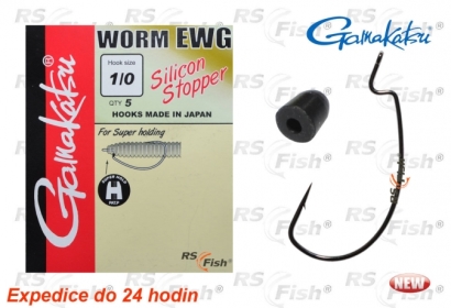 Háčiky Gamakatsu Worm EWG Silicon Stopper