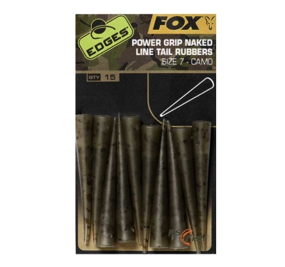 FOX Edges Camo Naked Line Tail Rubbers - veľkosť 7 CAC778