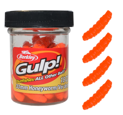 Osie larvy Berkley Gulp! Honey Worm - Orange 1480778