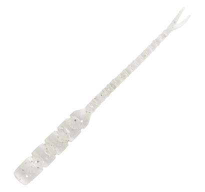 Mustad AJI Worm - Bachi - Bachi - farba Clear Silver Glitter (MAJI-BCI-2-2)