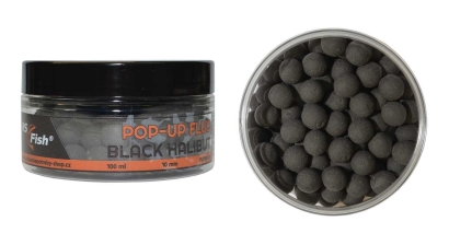 Boilies RS Fish PoP-Up 10 mm - Čierny Halibut